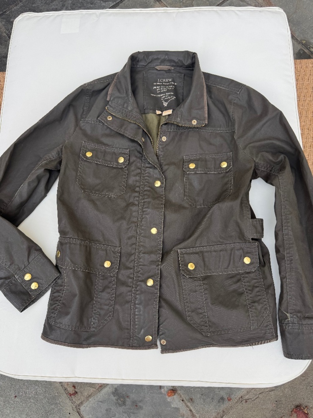 JCrew Boyfriend fit jacket-Army gray green